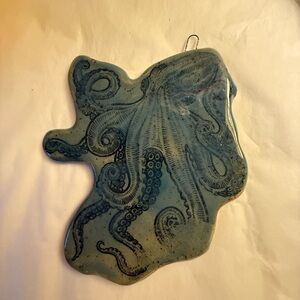 Hanging ceramic hand painted octopus home decoration